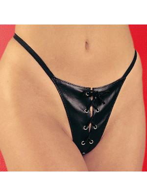 Leather Lace Up G-String 2-105