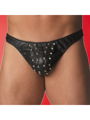 Studded Leather Thong 24-202