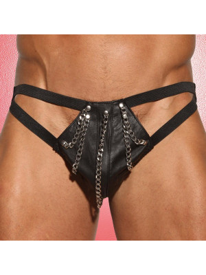 Leather Chain Thong 24-707