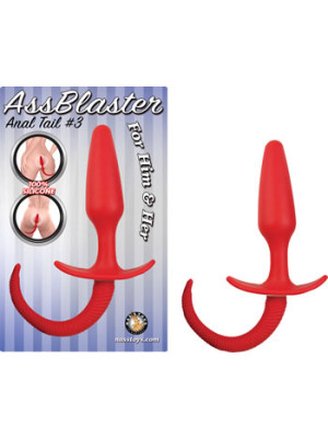 Ass Blaster Anal Tail Silicone For Him and Her Red