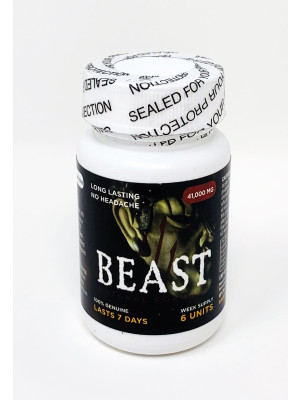 Beast 41000 Male Sexual Capsule 6 Count Bottle
