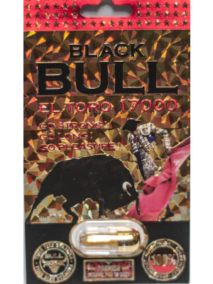 Black Bull El Toro 17000 Premier Male Enhancer Gold Pill For 12 Days