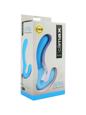 Aria 6x Silicone Vibe Rechargeable Blue Climax