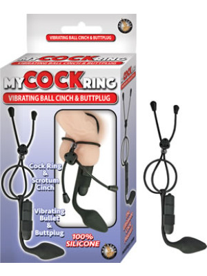 My Cock Ring Vibrating Ball Cinch and Buttplug Silicone