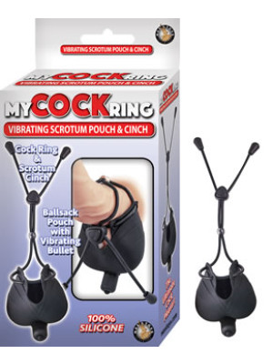 Vibrating Cock Ring and Scrotum Cinch Silicone