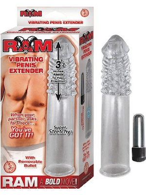 Vibrating Penis Extender 3.5 Clear RAM