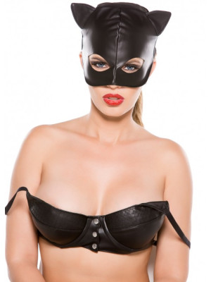 Faux Leather Cat Mask CM-4005