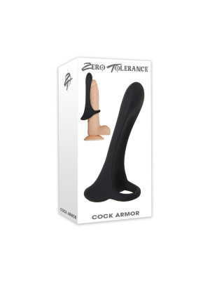 Cock Armour Black Vibrating Ring Penis Extension