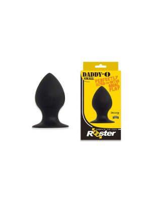Daddy-O Small Rooster Silicone Butt Plug Black 