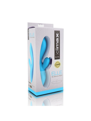 Climax Elle 9x Rechargeable Silicone Wand Vibe Blue