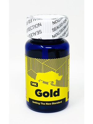 Gold 14K Male Sexual Enhancement 6 Pill Bottle