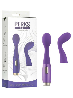 Perks Series Ex-1 G-Spot Vibrator Clitoral Stimulating Wand Purple