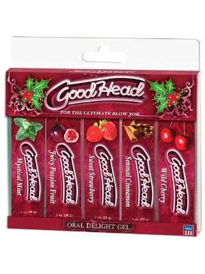 Good Head Oral Deliight Gel with 5 Different Flavors 5 Tubes 1 oz Each