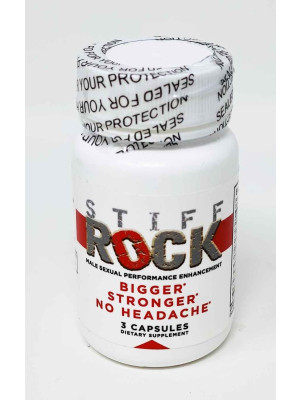  Enhancer Pill Stiff Rock Male Sexual Performance 3 Count Bottle front